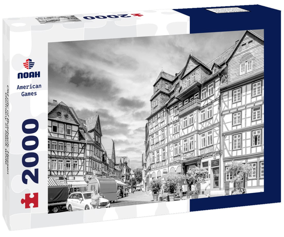 Noah Jigsaw Puzzle Old city of Butzbach, Hessen, Germany in black white 2000 pieces
