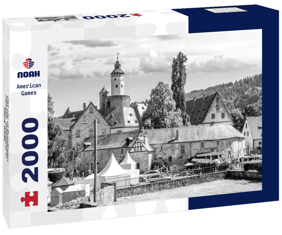 Noah Jigsaw Puzzle Old city of Buedingen, Hessen, Germany in black white 2000 pieces