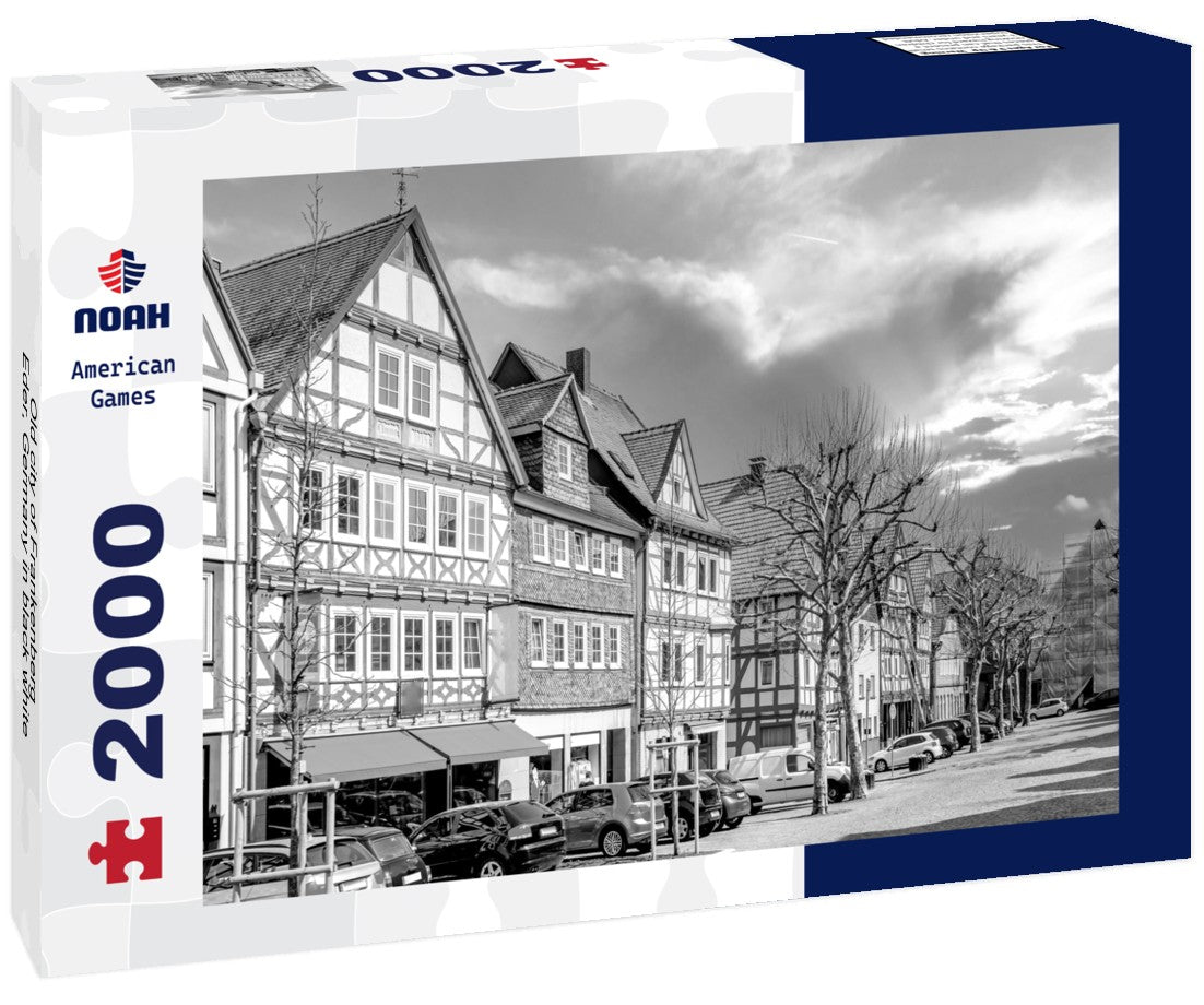 Noah Jigsaw Puzzle Old city of Frankenberg, Eder, Germany in black white 2000 pieces