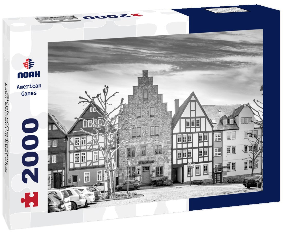 Noah Jigsaw Puzzle Old city of Frankenberg, Eder, Germany in black white 2000 pieces