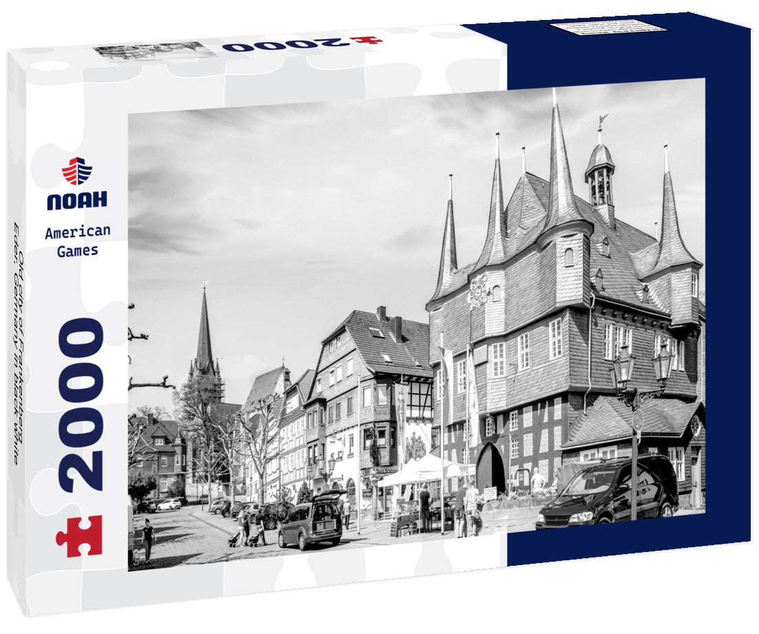 Noah Jigsaw Puzzle Old city of Frankenberg, Eder, Germany in black white 2000 pieces