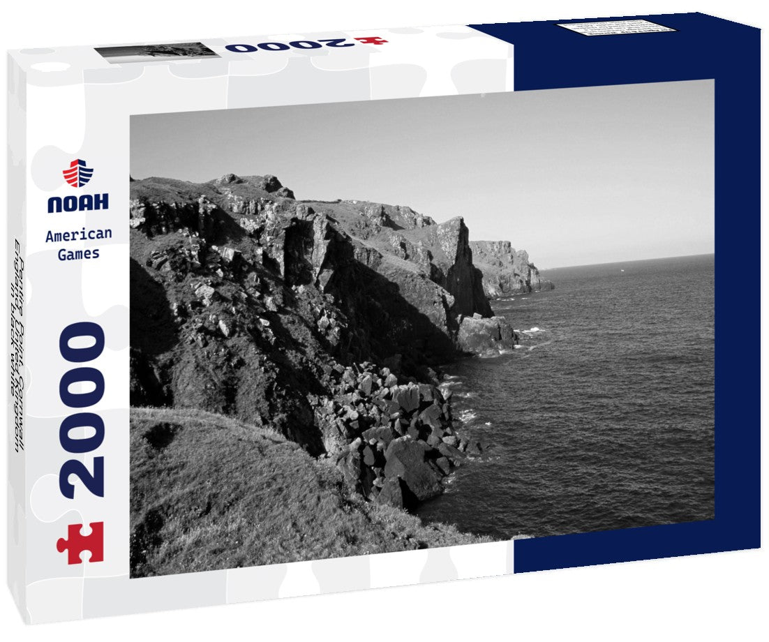 Noah Jigsaw Puzzle Pentire Point, Cornwall, England, United Kingdom in black white 2000 pieces