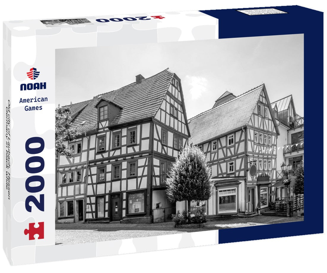 Noah Jigsaw Puzzle Old city of Laubach, Hessen, Germany in black white 2000 pieces
