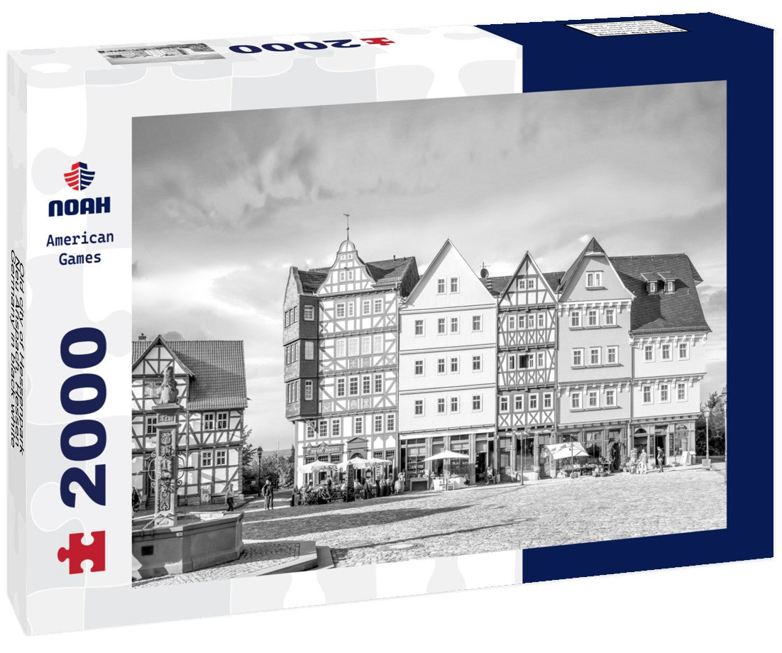 Noah Jigsaw Puzzle Old city of Hessenpark,Neu Anspach, Hessen, Germany in black white 2000 pieces