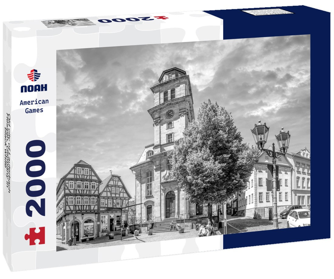 Noah Jigsaw Puzzle Old city of Lauterbach, Hessen, Germany in black white 2000 pieces