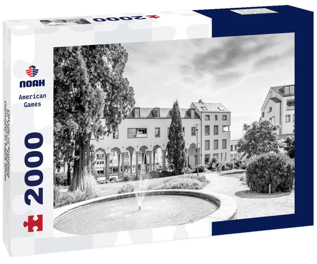 Noah Jigsaw Puzzle Old city of Kronberg im Taunus, Hessen, Germany in black white 2000 pieces