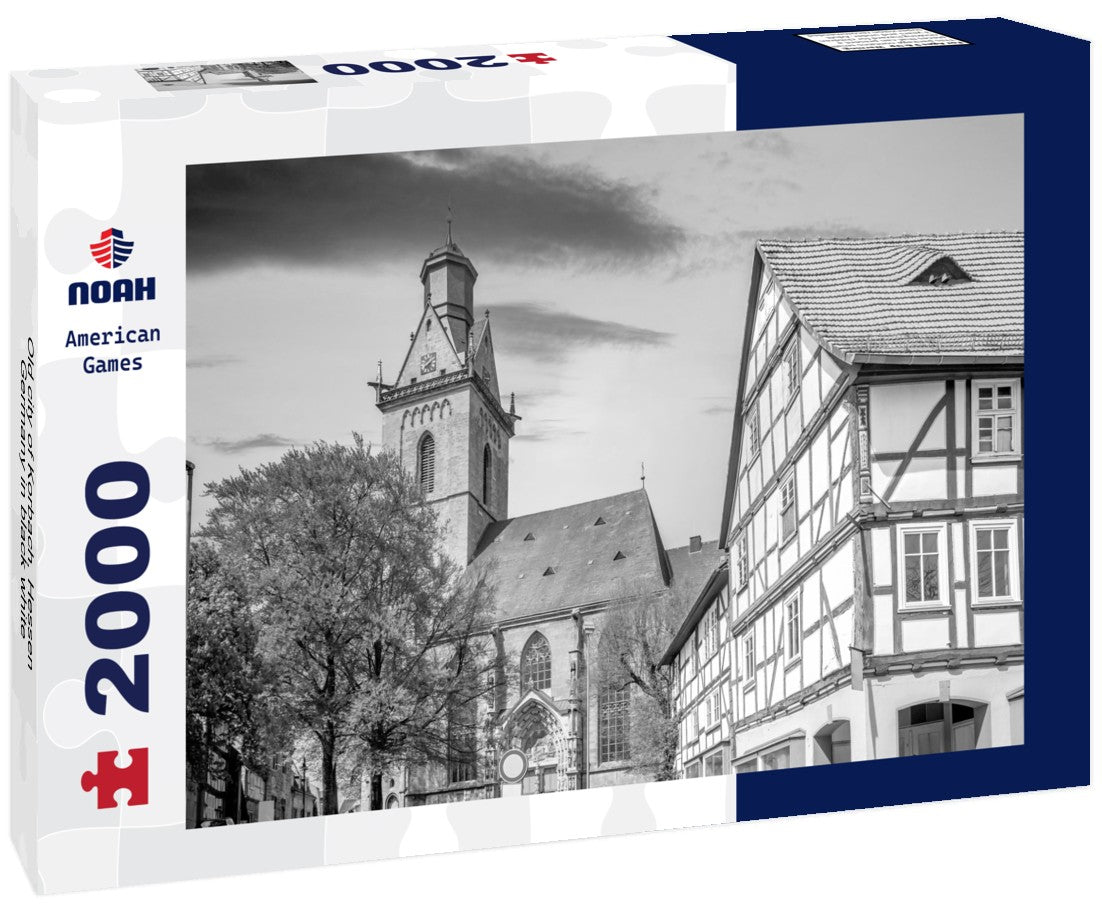 Noah Jigsaw Puzzle Old city of Korbach, Hessen, Germany in black white 2000 pieces
