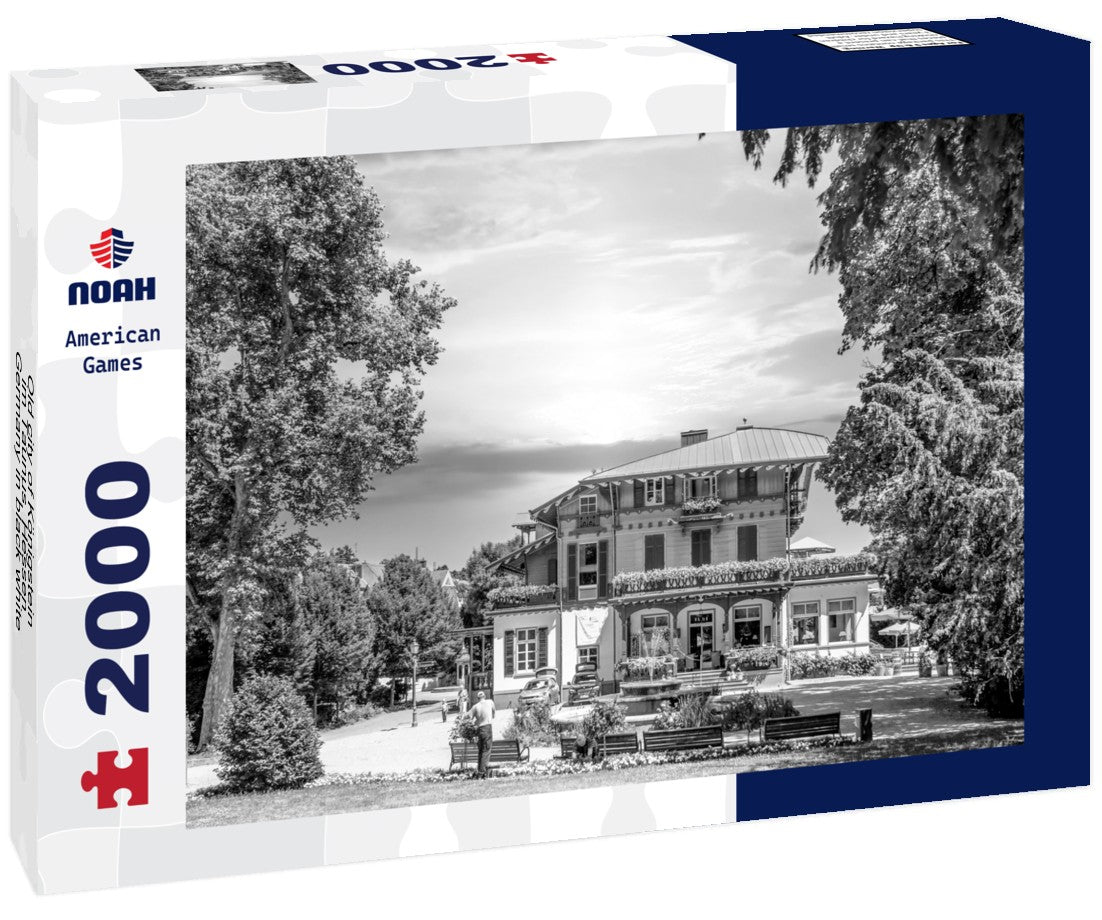 Noah Jigsaw Puzzle Old city of Königstein im Taunus, Hessen, Germany in black white 2000 pieces