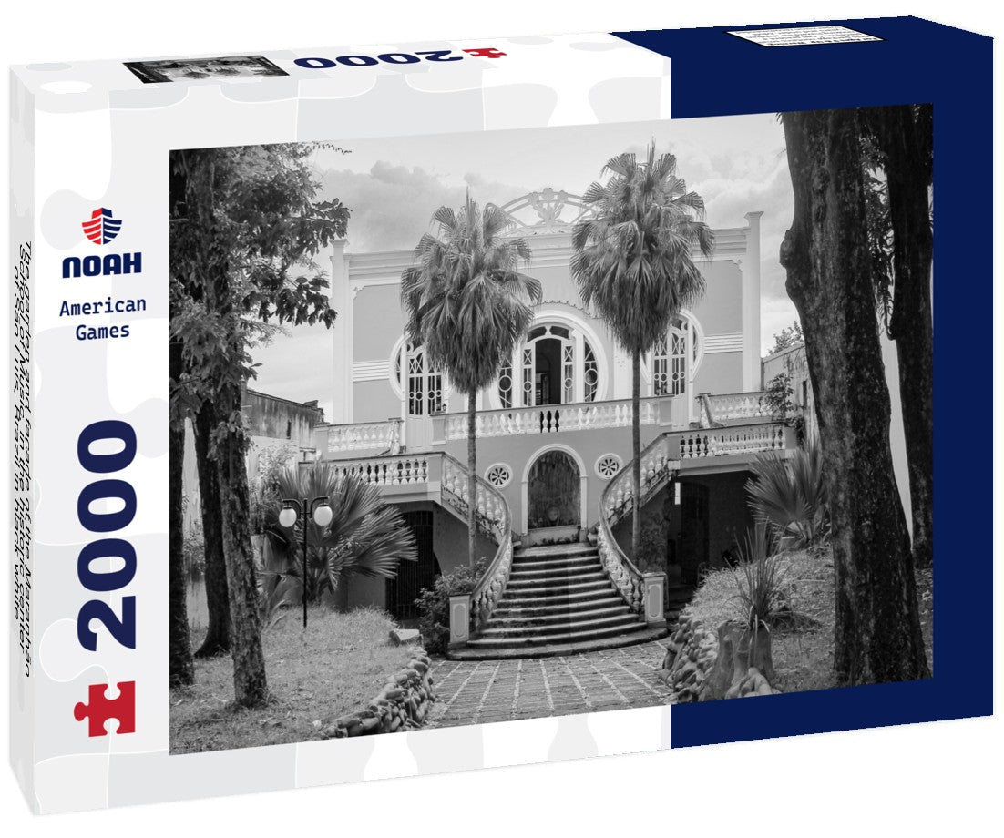 Noah Jigsaw Puzzle The garden and facade of the Maranhão School of Music, in the historic center of São Luís, Brazil in black white 2000 pieces