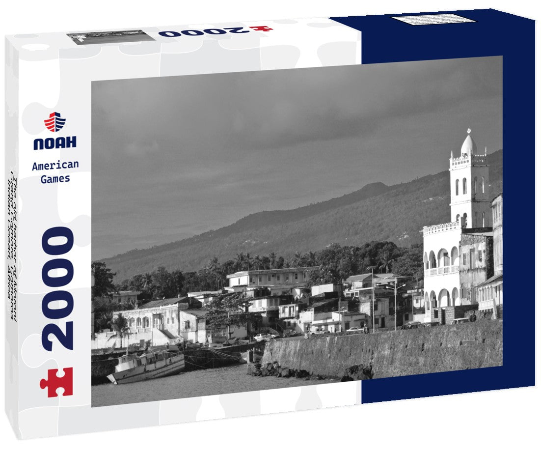 Noah Jigsaw Puzzle The old harbor of Moroni, Grand Comore, Comoros, Indian Ocean, Africa in black white 2000 pieces