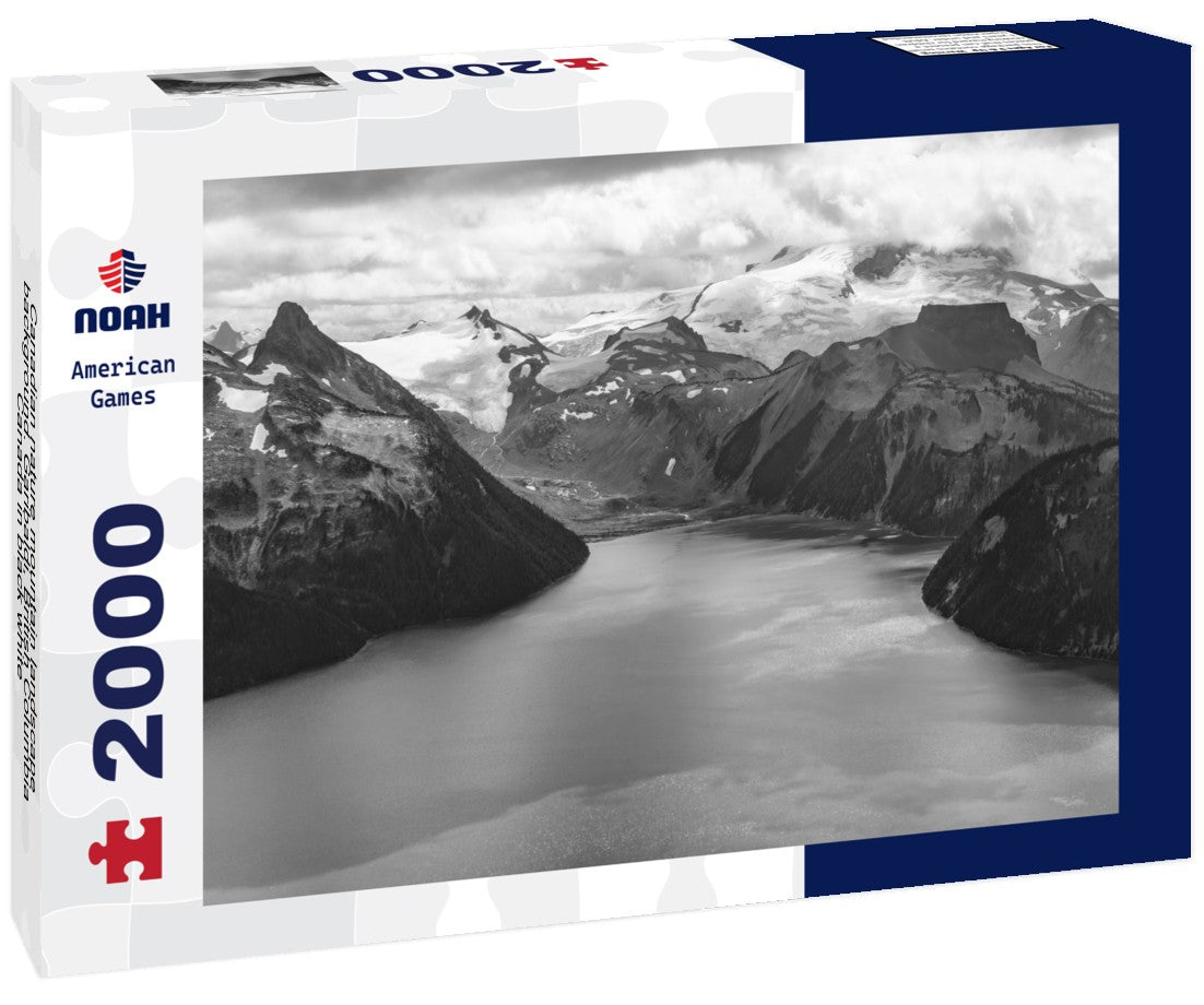 Noah Jigsaw Puzzle Canadian nature mountain landscape background. Garibaldi, British Columbia, Canada in black white 2000 pieces