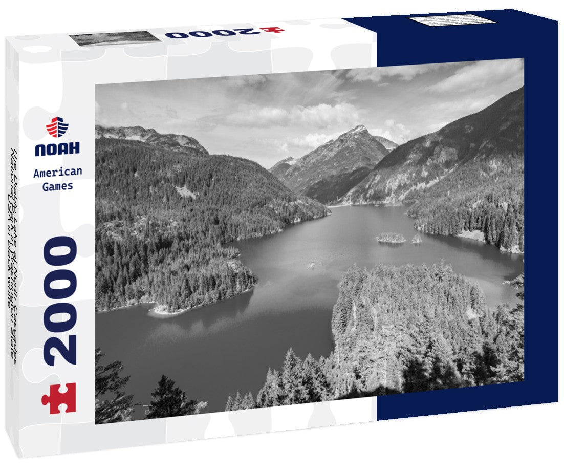 Noah Jigsaw Puzzle The Diablo Lake at North Cascades National Park in Washington State, USA in black white 2000 pieces