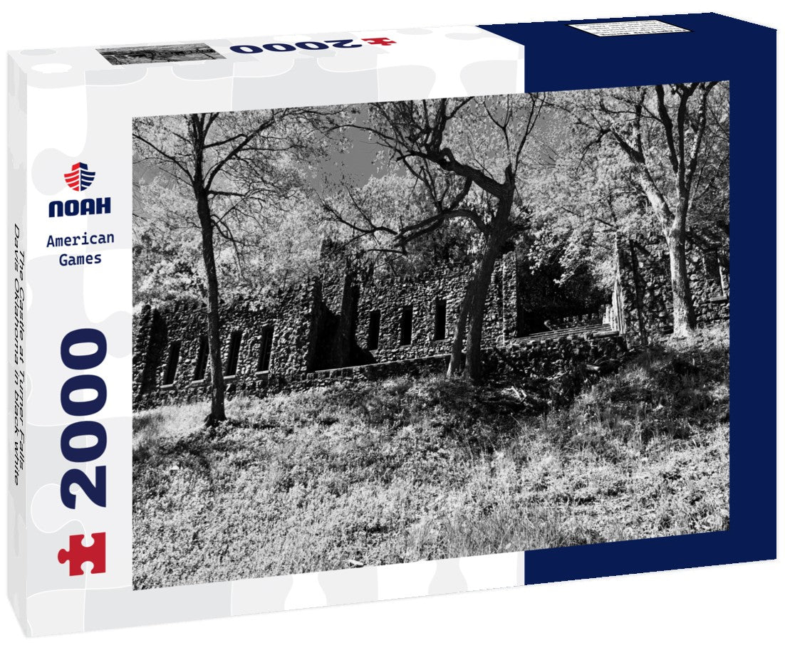 Noah Jigsaw Puzzle The Castle at Turner Falls, Davis Oklahoma in black white 2000 pieces