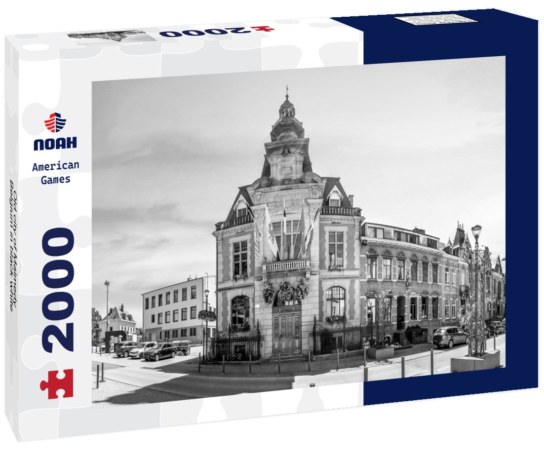 Noah Jigsaw Puzzle Old city of Malmedy, Belgium in black white 2000 pieces