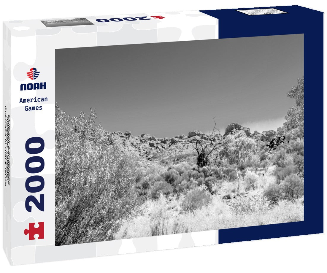 Noah Jigsaw Puzzle Outback Landscape, Northern Territory, Australia in black white 2000 pieces