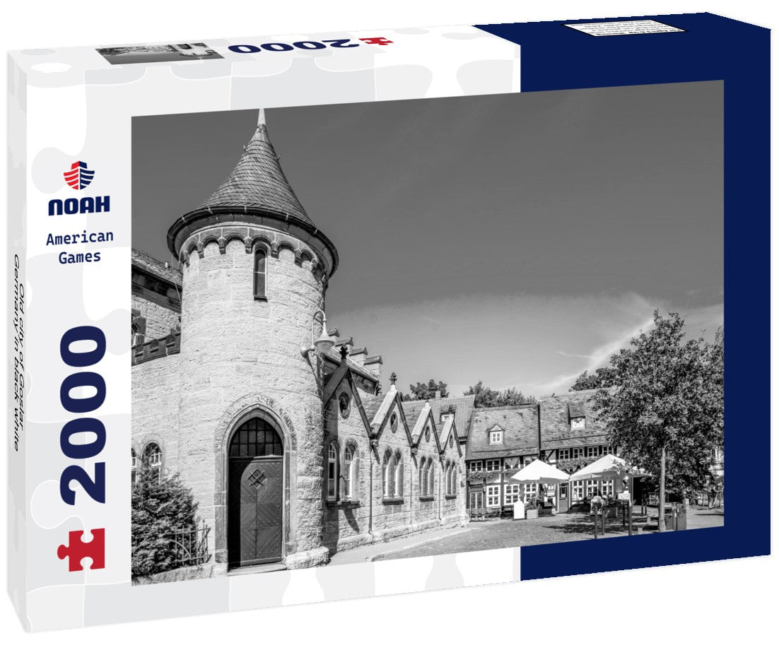 Noah Jigsaw Puzzle Old city of Goslar, Germany in black white 2000 pieces