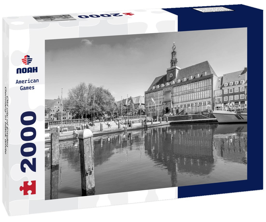 Noah Jigsaw Puzzle Old city of Emden, Germany in black white 2000 pieces