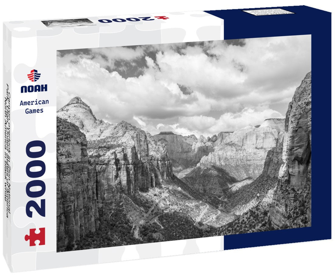 Noah Jigsaw Puzzle Canyon overlook in Zion National Park, Utah, United States of America, North America in black white 2000 pieces