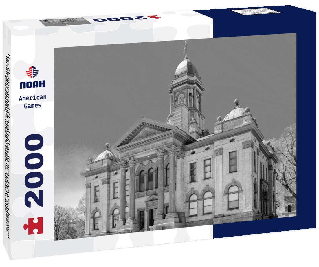 Noah Jigsaw Puzzle The Cottonwood County Courthouse is a neoclassical landmark building inaugurated in 1905 in Windows, Minnesota, United States in black white 2000 pieces