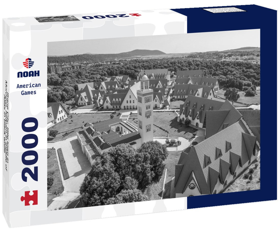 Noah Jigsaw Puzzle Ifrane City, little town in Morocco, heaven in middle of Atlas in black white 2000 pieces