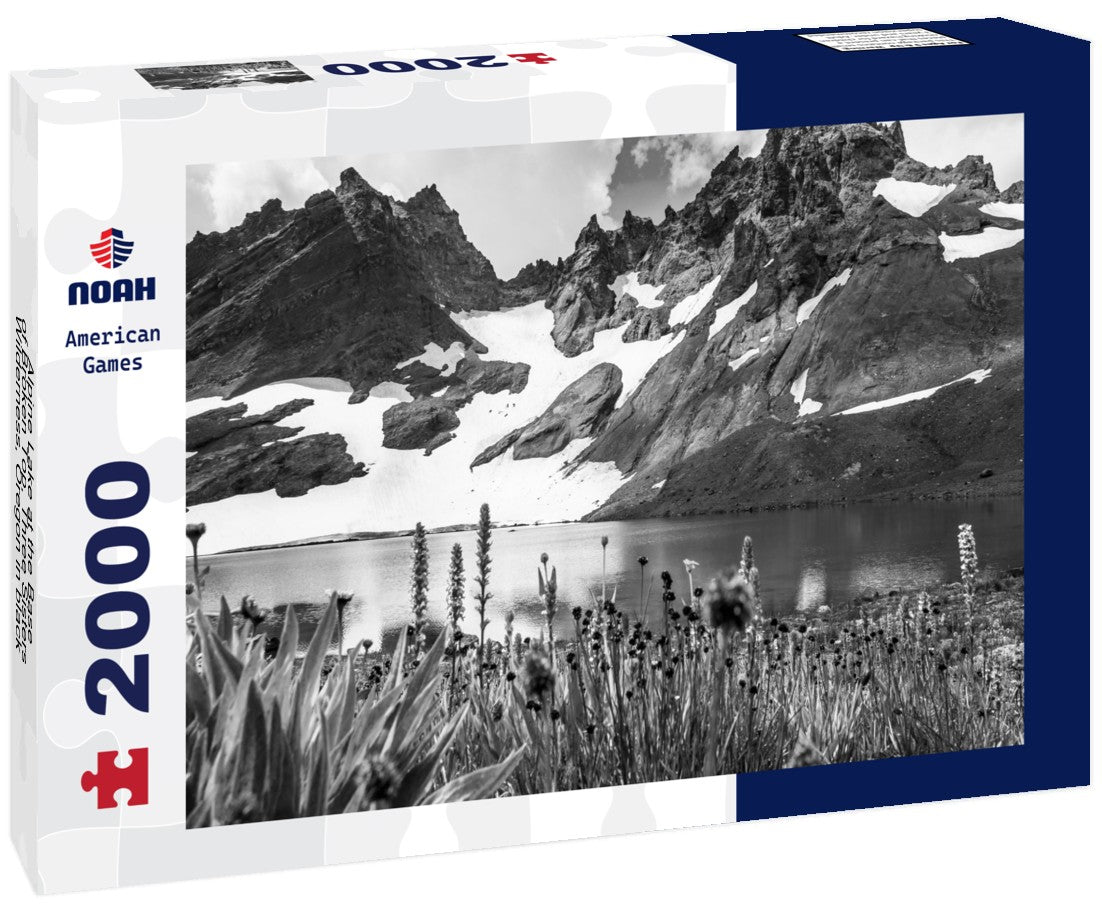 Noah Jigsaw Puzzle Alpine Lake at the Base of Broken Top, Three Sisters Wilderness, Oregon in black white 2000 pieces