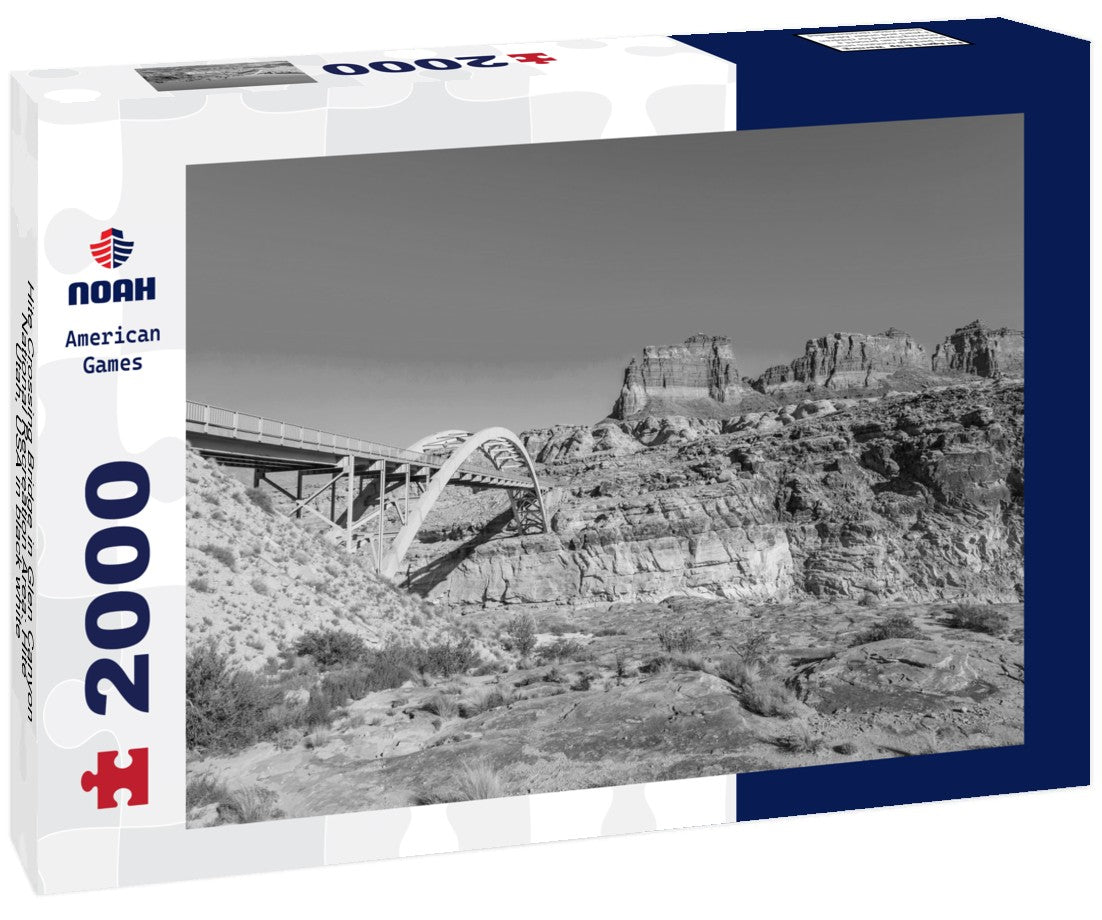 Noah Jigsaw Puzzle Hite Crossing Bridge in Glen Canyon National Recreation Area: Hite, Utah, USA in black white 2000 pieces