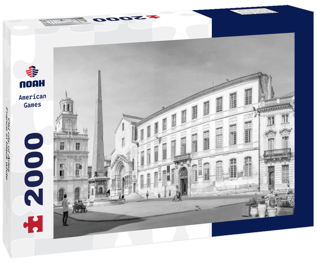 Noah Jigsaw Puzzle Old city of Arles, France in black white 2000 pieces