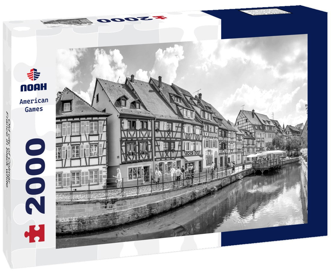 Noah Jigsaw Puzzle Old city of Colmar, France in black white 2000 pieces