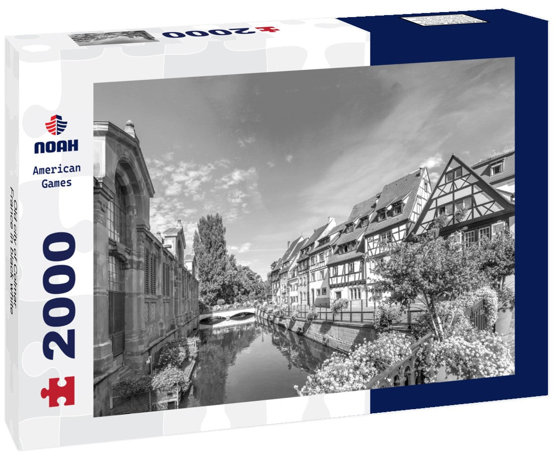 Noah Jigsaw Puzzle Old city of Colmar, France in black white 2000 pieces