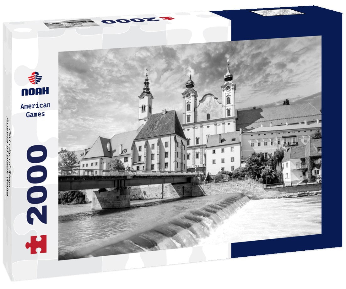 Noah Jigsaw Puzzle Old city of Steyr, Austria in black white 2000 pieces
