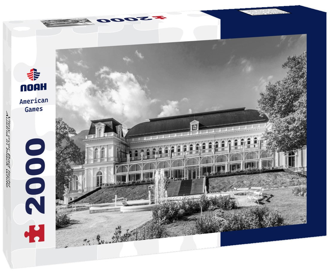 Noah Jigsaw Puzzle View over Bad Ischl, Austria in black white 2000 pieces