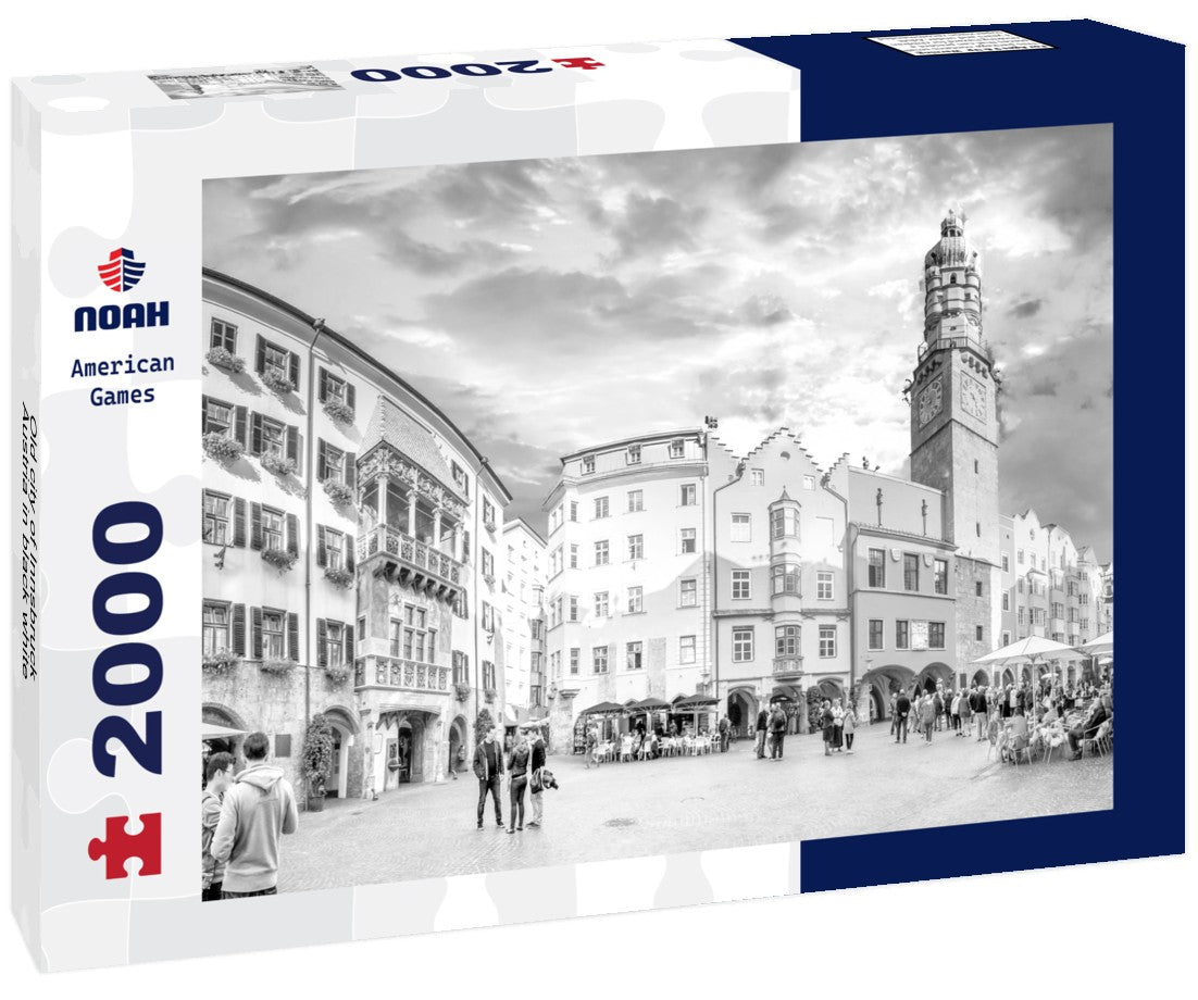 Noah Jigsaw Puzzle Old city of Innsbruck, Austria in black white 2000 pieces