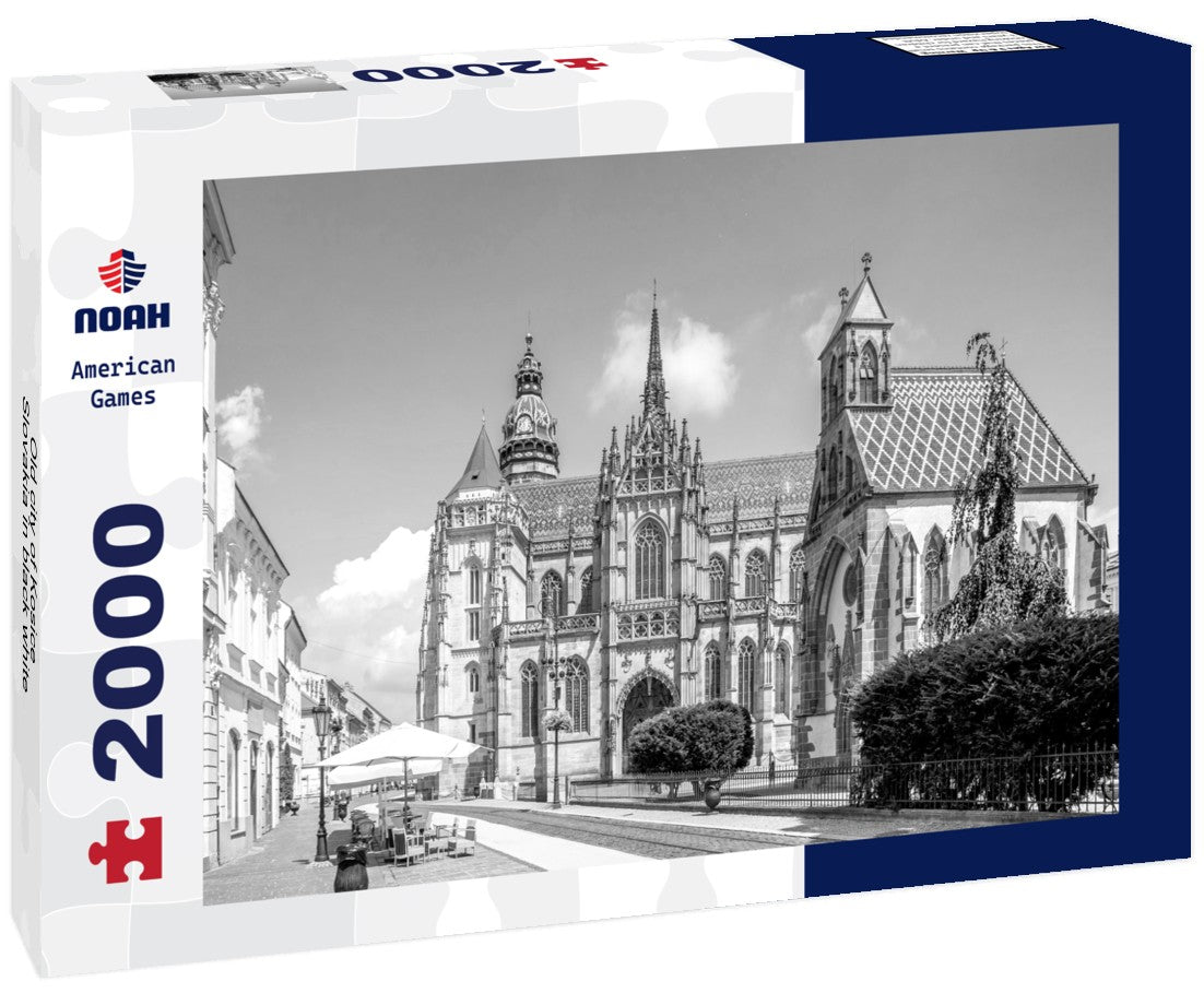 Noah Jigsaw Puzzle Old city of Kosice, Slovakia in black white 2000 pieces