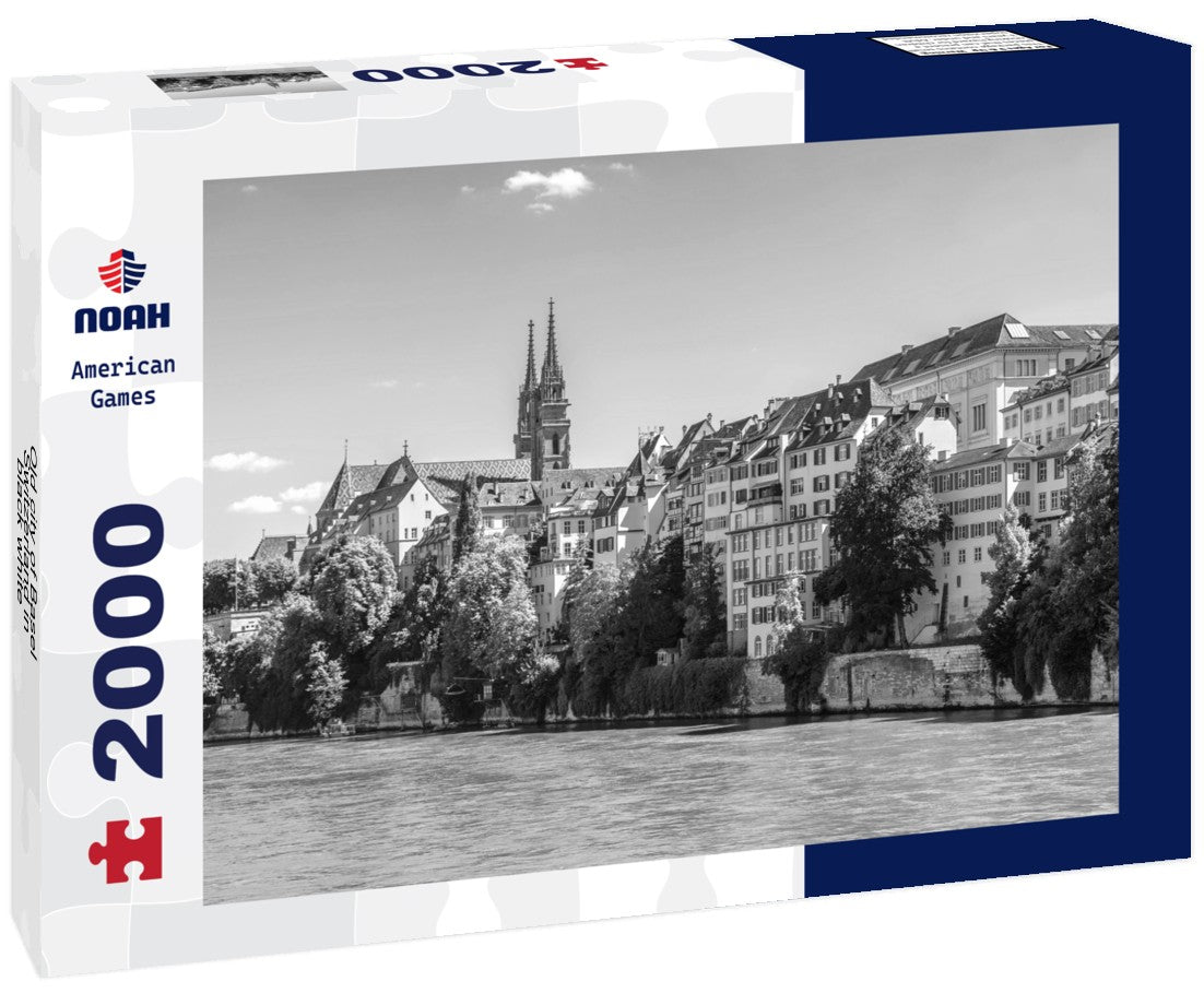 Noah Jigsaw Puzzle Old city of Basel, Switzerland in black white 2000 pieces