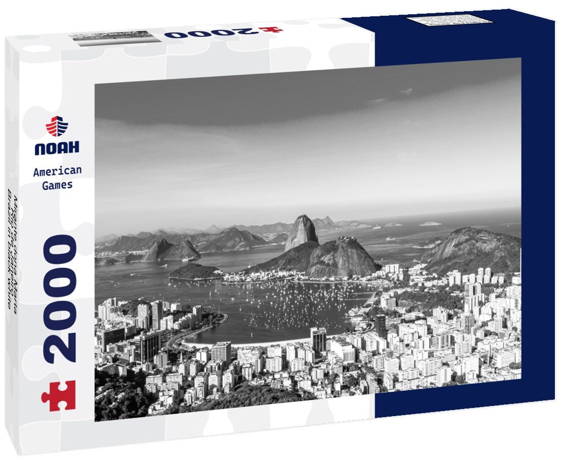 Noah Jigsaw Puzzle Mirante dona Marta - Rio de Janeiro - Brazil in black white 2000 pieces