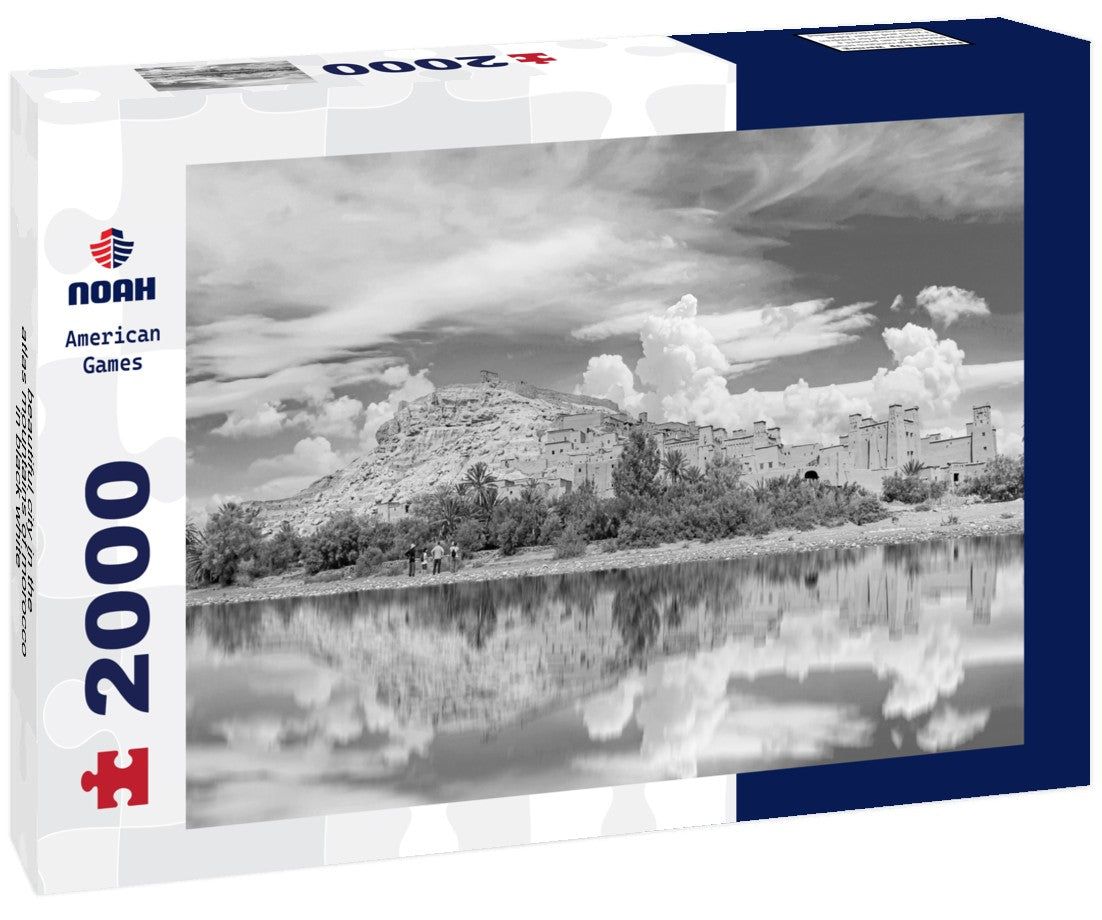 Noah Jigsaw Puzzle beautiful city in the atlas mountains of morocco in black white 2000 pieces