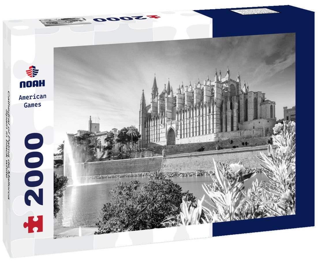 Noah Jigsaw Puzzle Cathedral of Palma de Mallorca, Spain in black white 2000 pieces