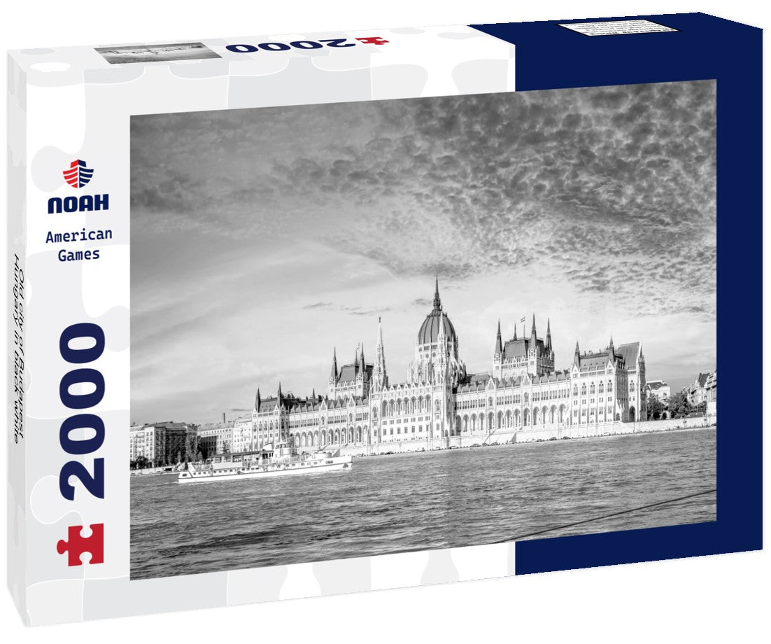 Noah Jigsaw Puzzle Old city of Budapest, Hungary in black white 2000 pieces