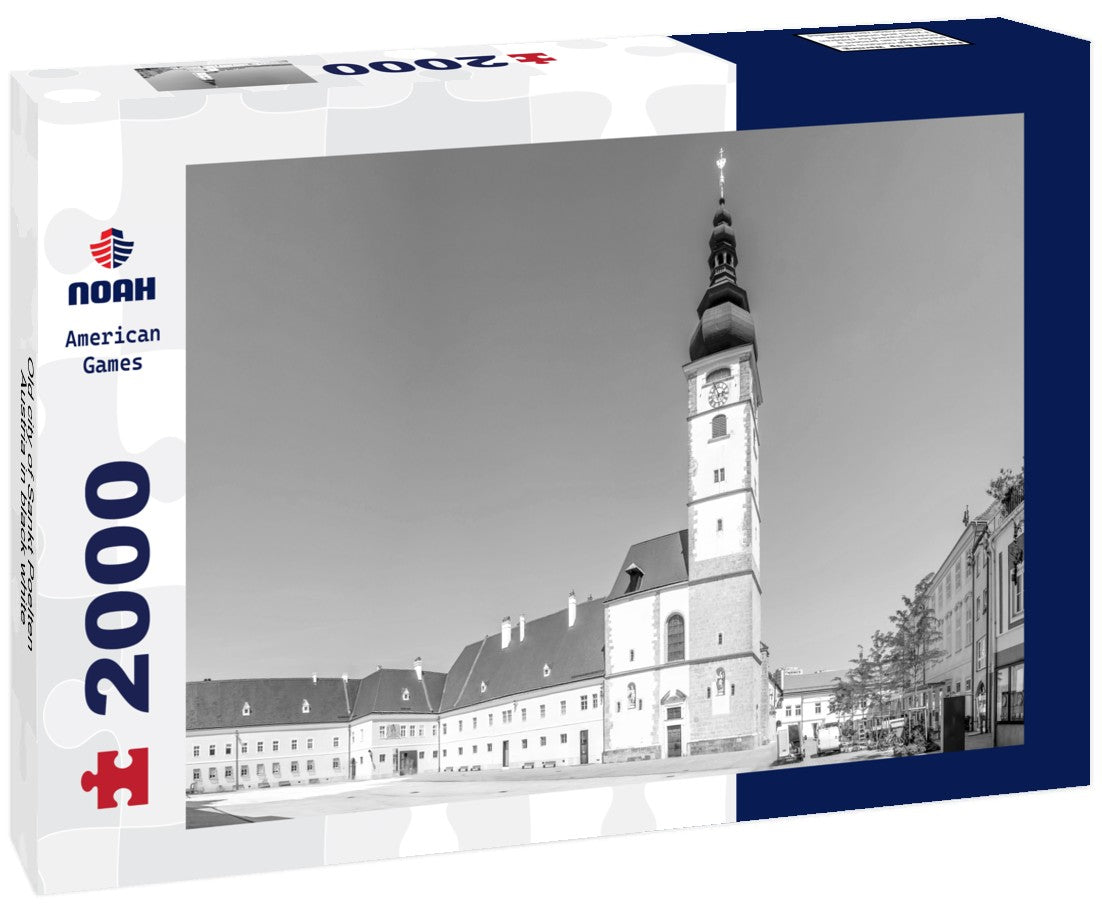 Noah Jigsaw Puzzle Old city of Sankt Poelten, Austria in black white 2000 pieces