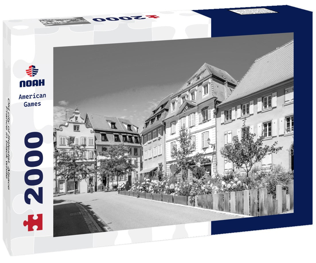 Noah Jigsaw Puzzle Old city of Sélestat, Alsace, France in black white 2000 pieces