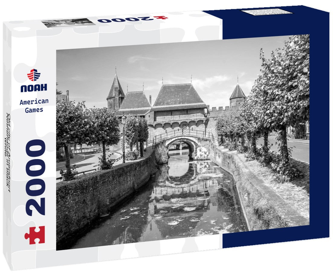 Noah Jigsaw Puzzle Old city of Amersfoort, Netherlands in black white 2000 pieces