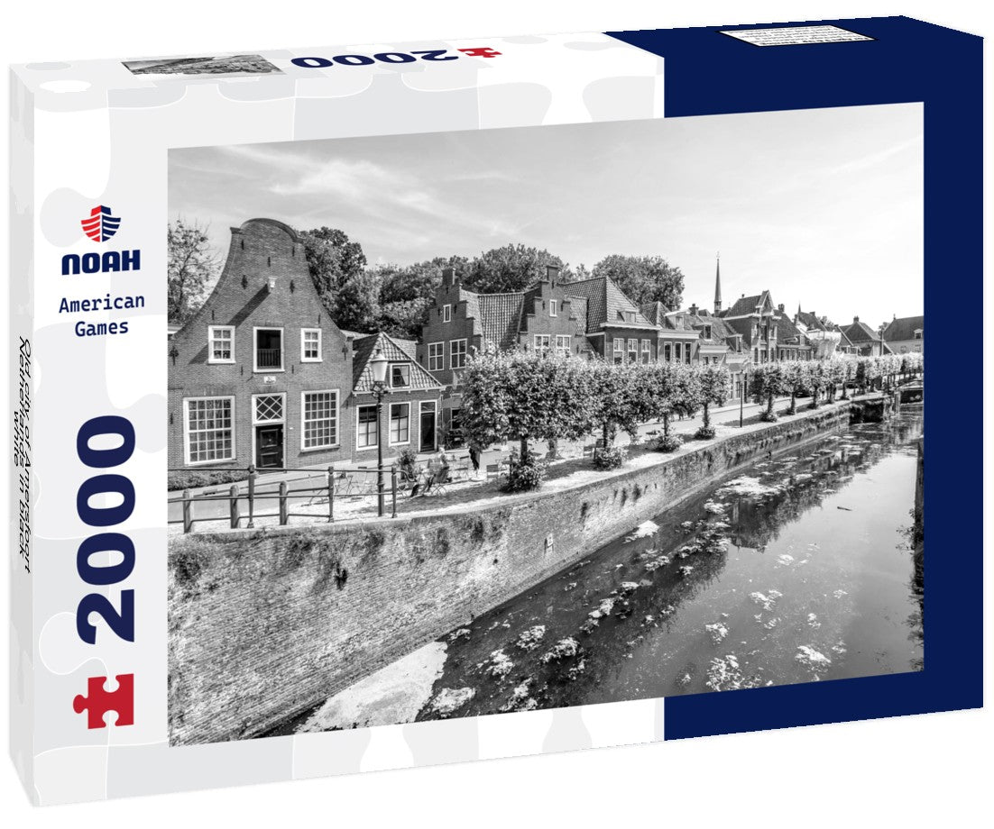 Noah Jigsaw Puzzle Old city of Amersfoort, Netherlands in black white 2000 pieces
