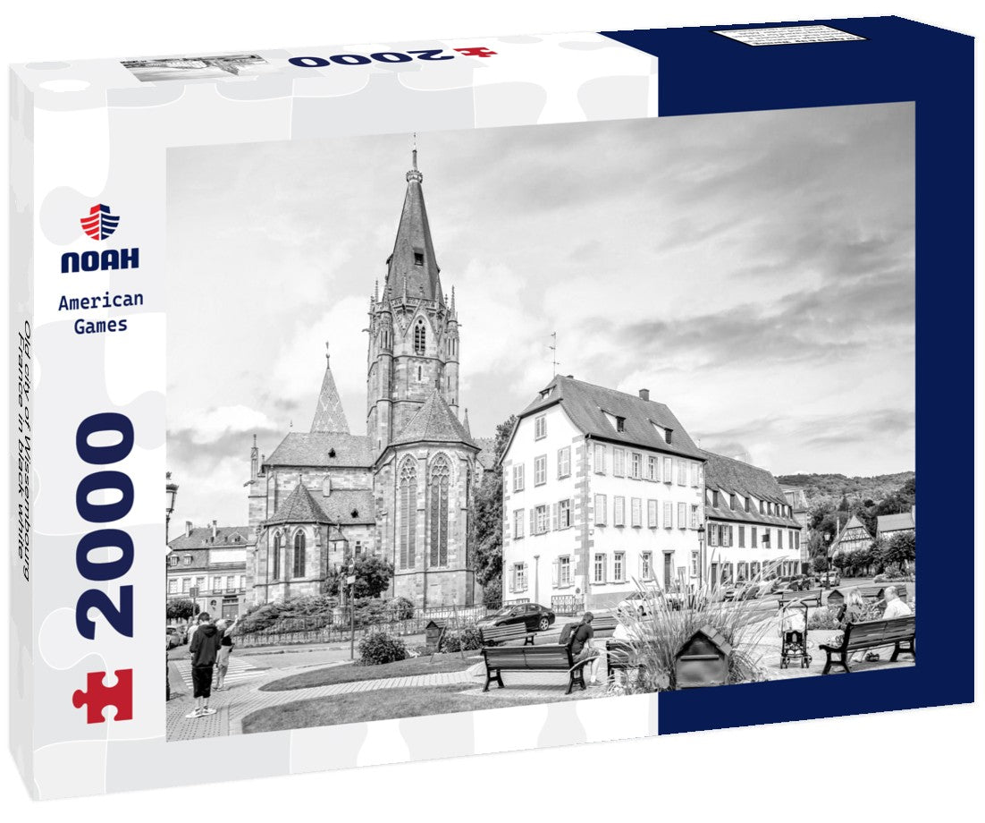 Noah Jigsaw Puzzle Old city of Wissembourg, France in black white 2000 pieces