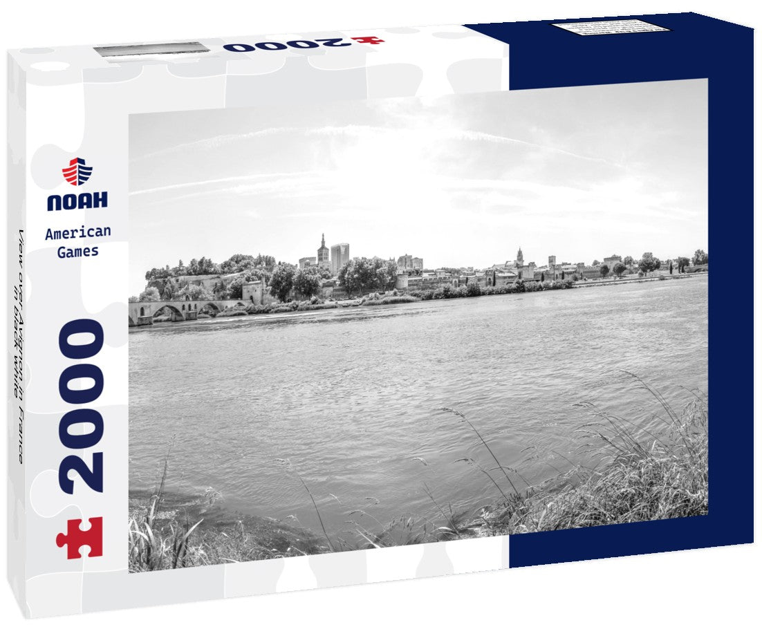 Noah Jigsaw Puzzle View over Avignon in France in black white 2000 pieces