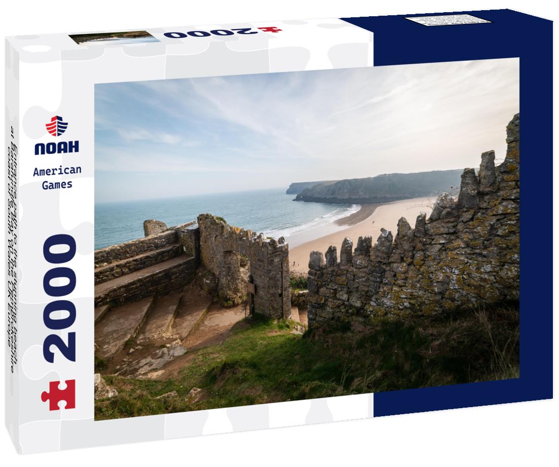 Noah Jigsaw Puzzle Entrance path to the stunning beach at Barafundle Bay on the Pembrokeshire coast of South Wales UK Europe 2000 pieces