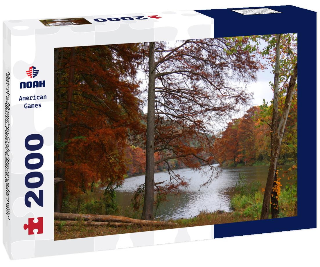 Noah Jigsaw Puzzle Majestic Mountain Fork river on a beautiful day in autumn, Beavers Bend State Park, Broken Bow Oklahoma 2000 pieces