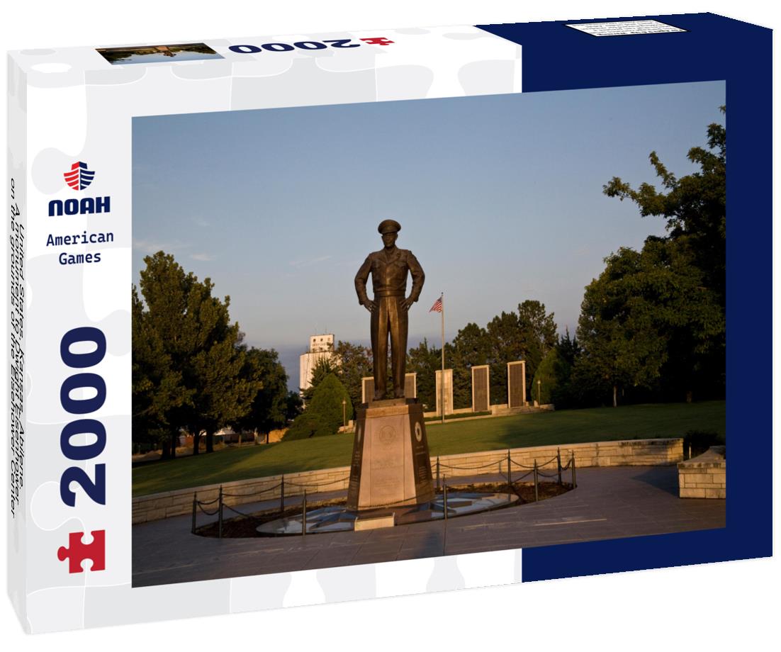 Noah Jigsaw Puzzle United States, Kansas, Abilene. A monument to Dwight Eisenhower, on the grounds of the Eisehower Center 2000 pieces