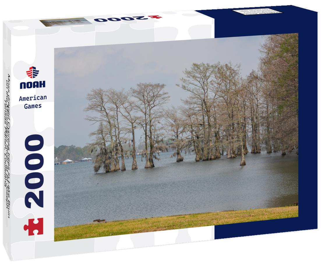 Noah Jigsaw Puzzle Moss draped Cypress trees in Lake Bruin on the Mississippi River at St Joseph, Tensas Parish, Louisiana 2000 pieces