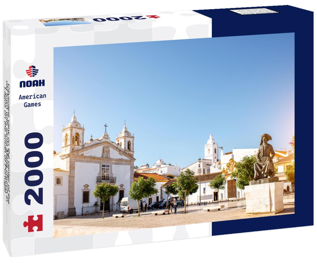 Noah Jigsaw Puzzle Cityscape view on the center of the old town with santa Maria church in Lagos on the south of Portugal 2000 pieces
