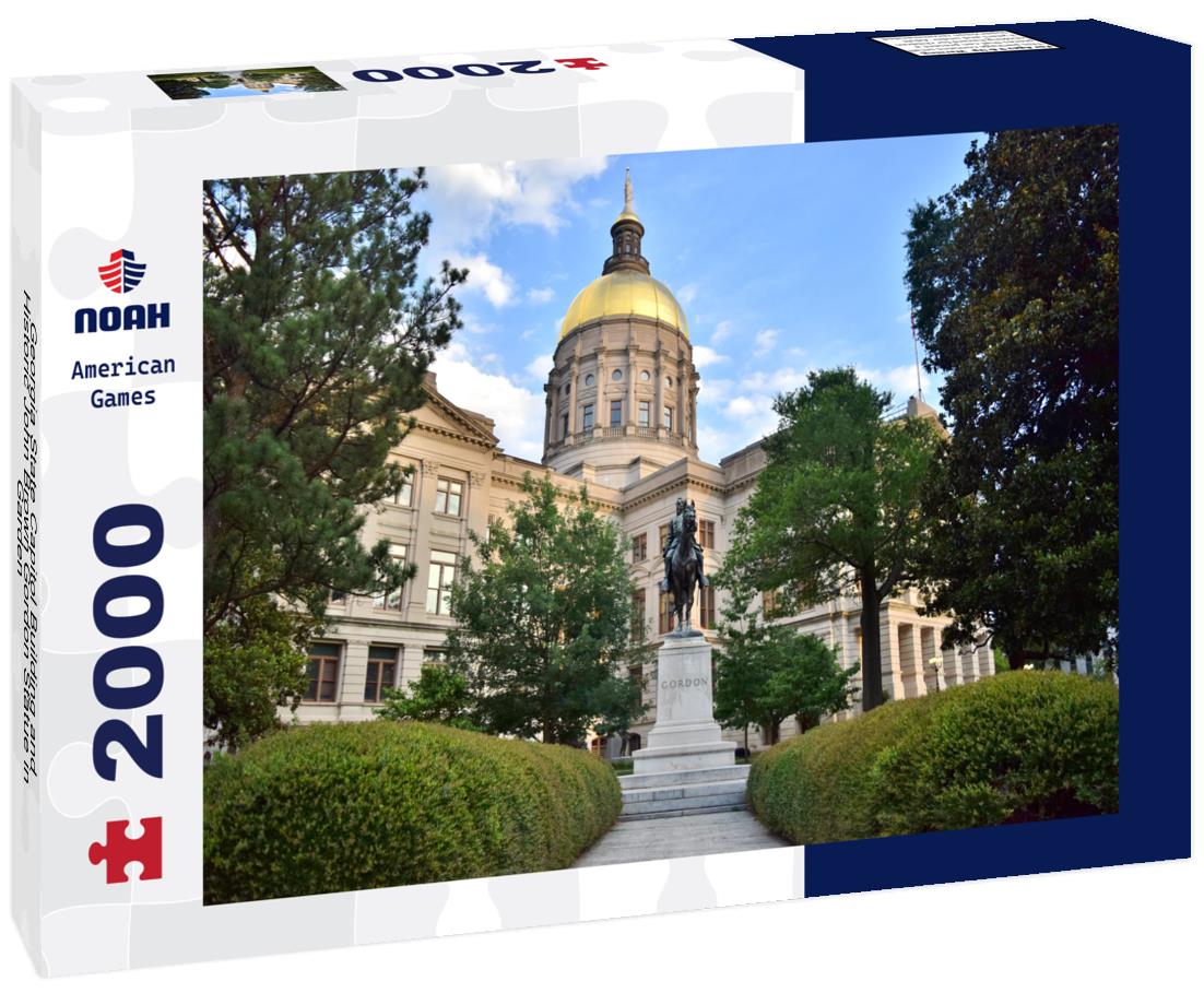 Noah Jigsaw Puzzle Georgia State Capitol Building and Historic John Brown Gordon Statue in Garden - Atlanta, Georgia, USA 2000 pieces